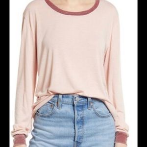 Treasure & Bond Nordstrom Ringer T Shirt Long Sleeve SZ L